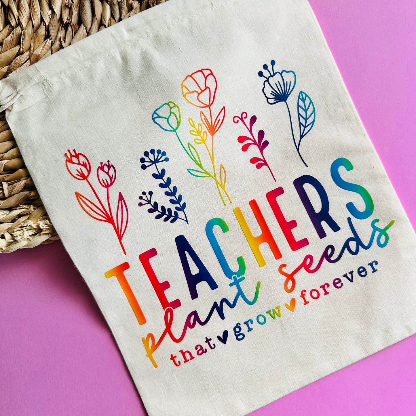 Teacher Drawstring Bag