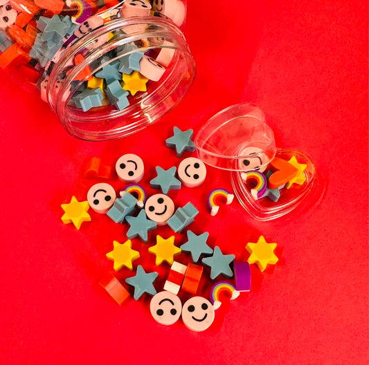 Mini Eraser Pot - Hearts & Happiness