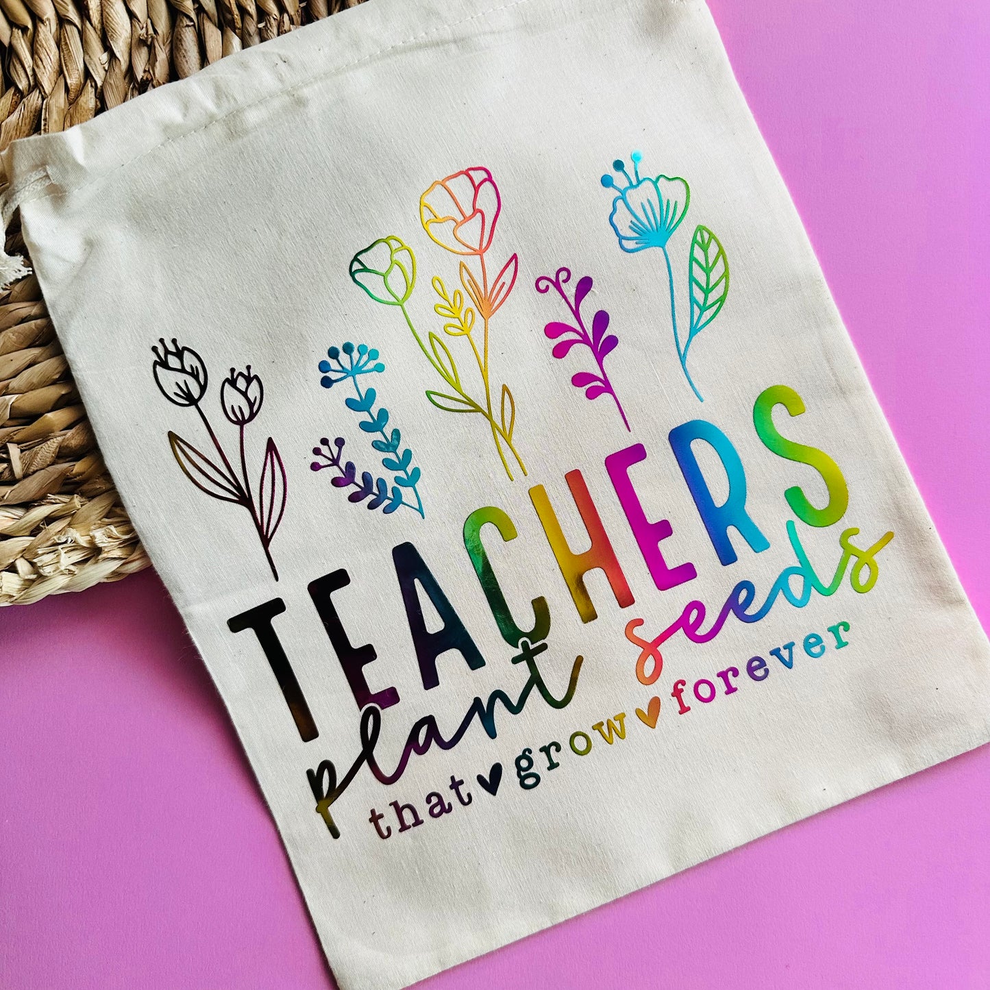 Teacher Drawstring Bag