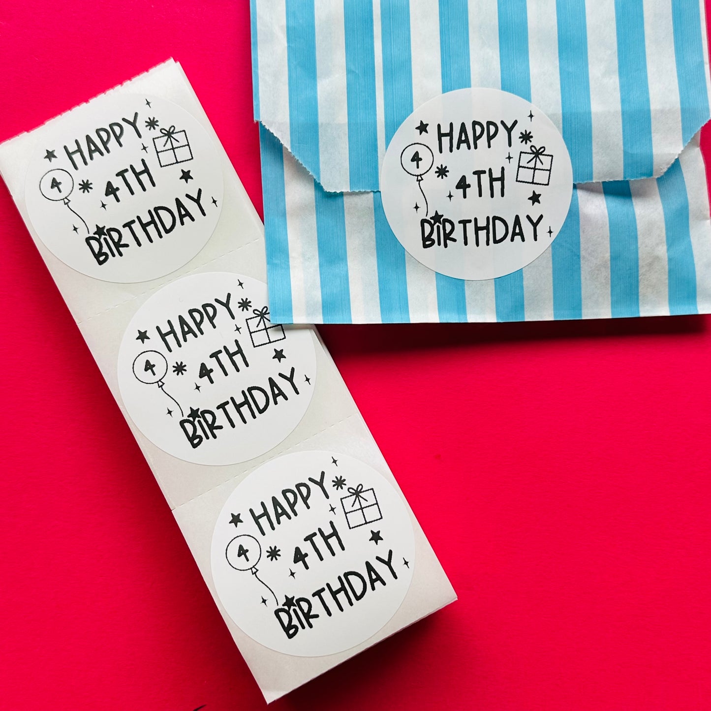 Birthday Party Bags And Stickers