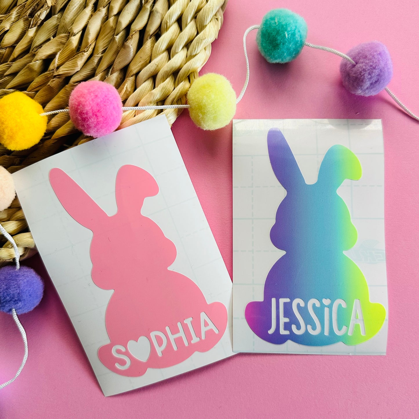 Personalised Easter Bunny Vinyl Decal