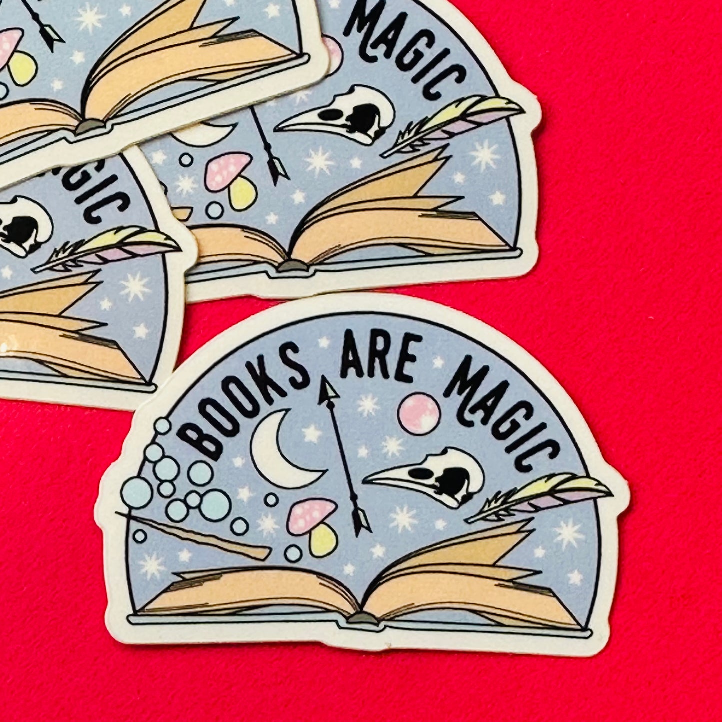 Books Are Magic Vinyl Sticker