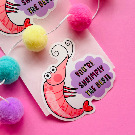 Shrimply The Best Vinyl Sticker