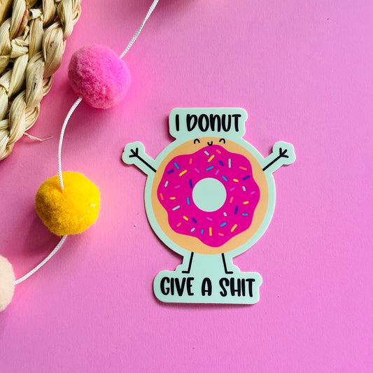 Donut Give A Shit Vinyl Sticker