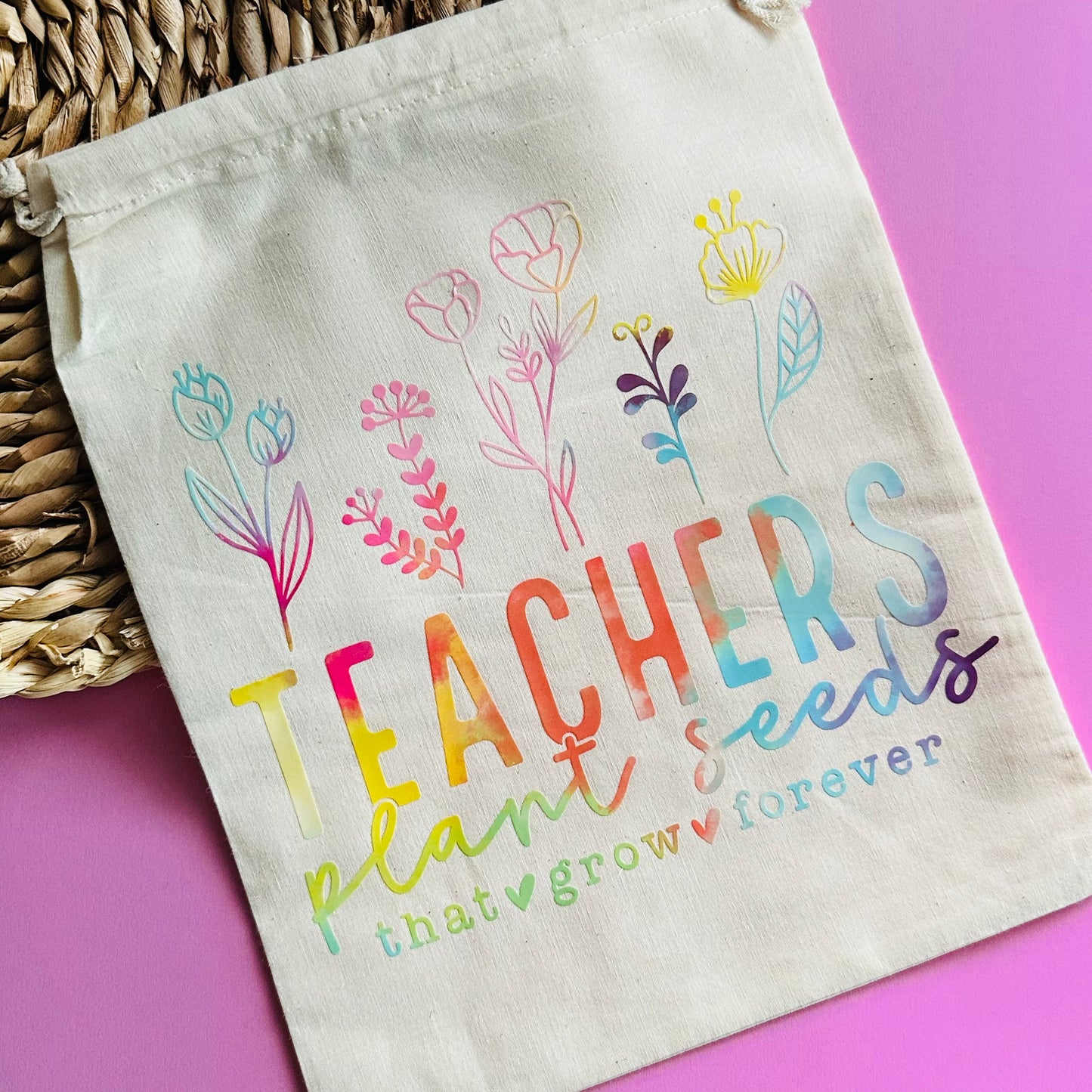 Teacher Drawstring Bag