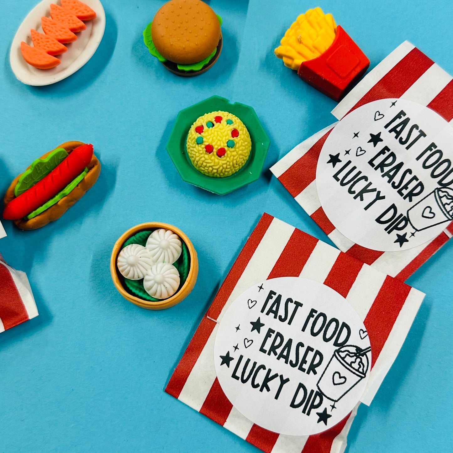 Fast Food Themed Eraser Lucky Dip