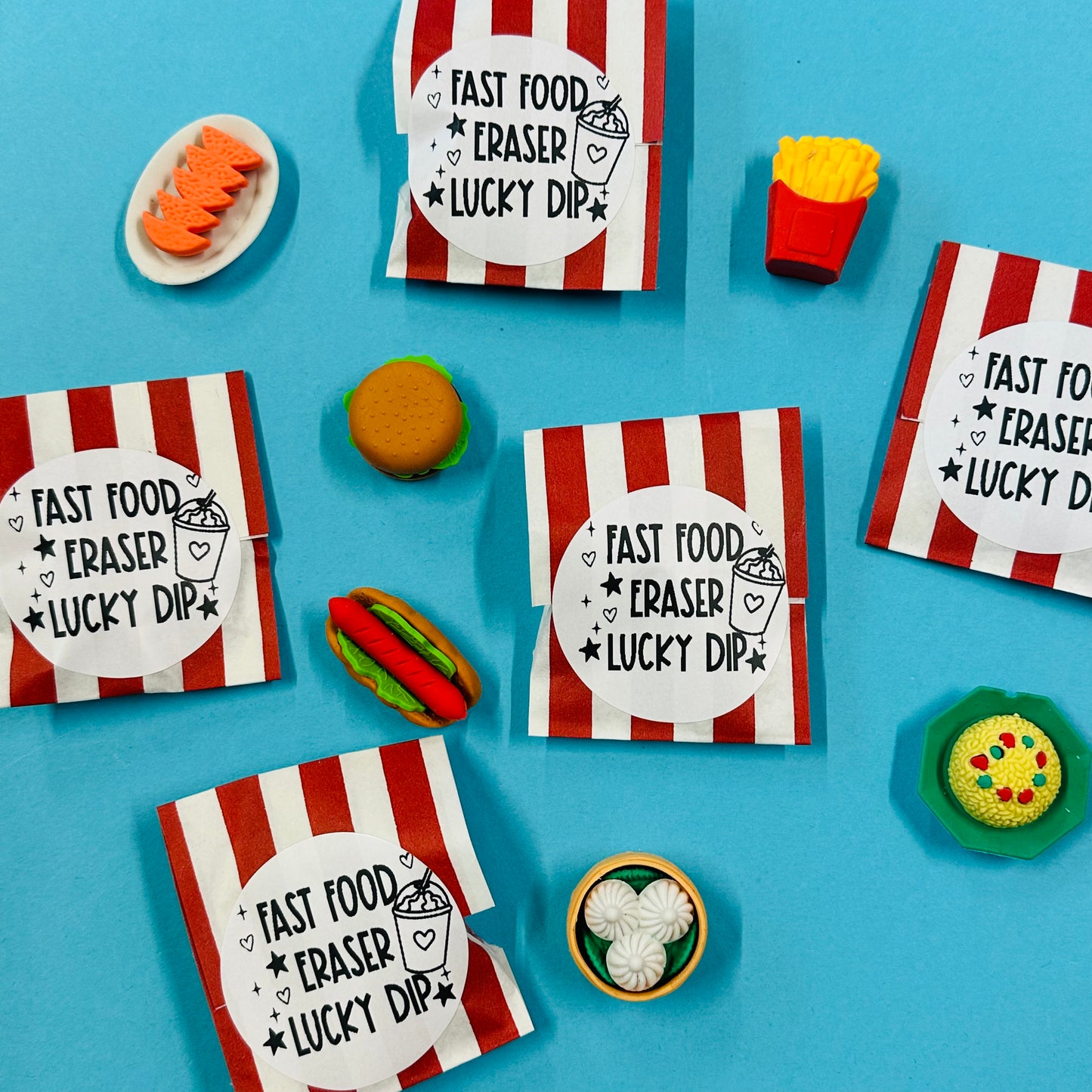 Fast Food Themed Eraser Lucky Dip