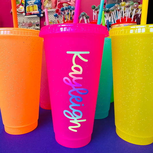 Personalised Sparkly Cold Cup