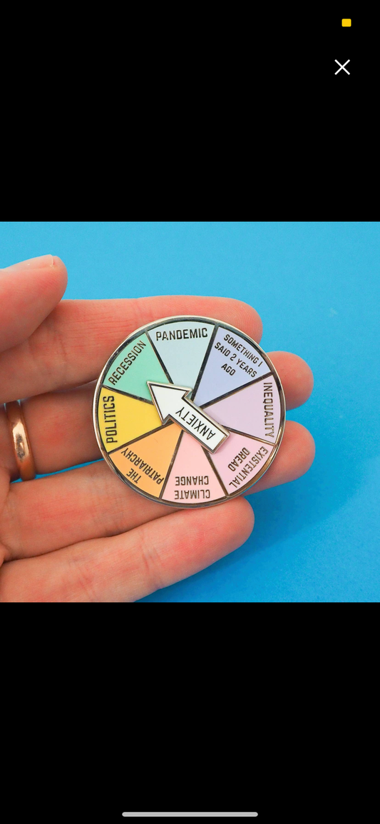 Anxiety Spinner Pin