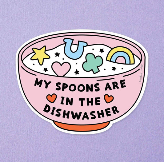 Spoons In The Dishwasher Vinyl Sticker